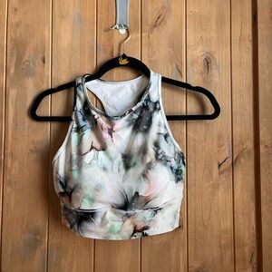 CALIA by Carrie Underwood Marble Print Crop Top